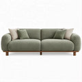 Sofá de 3 Lugares em Bouclé Verde-Sálvia 220 x 95 x 82 cm